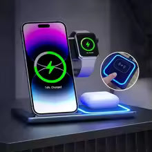 30W 3-in-1 Foldable Wireless Charging Station — Phone, Watch & AirPods